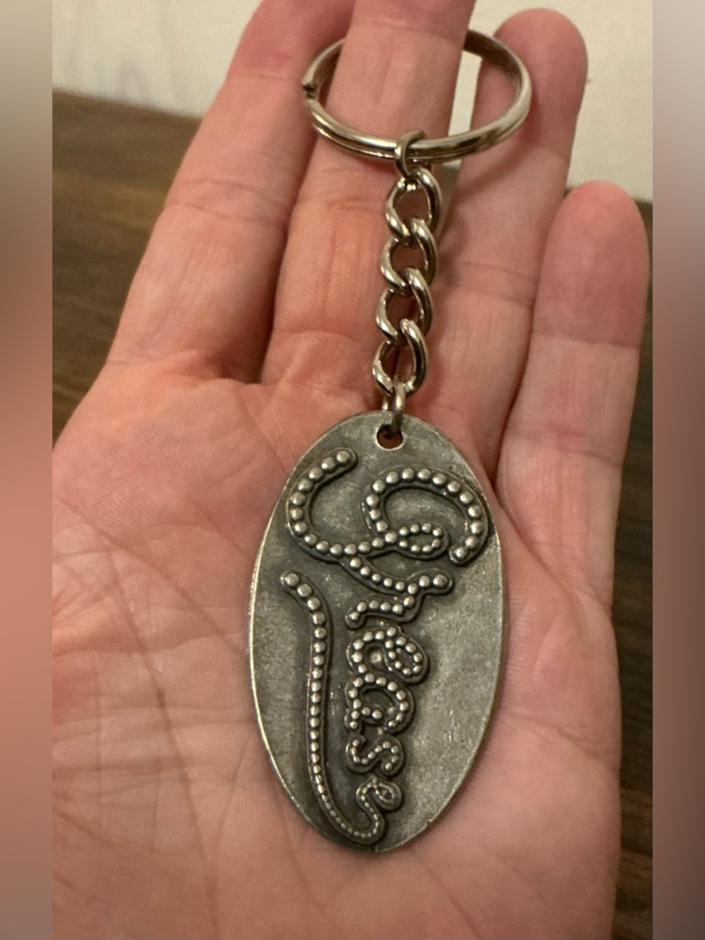 A Rare Vintage HTF Grease 1994 Sony Signatures Metal Keychain Letting Key Fob